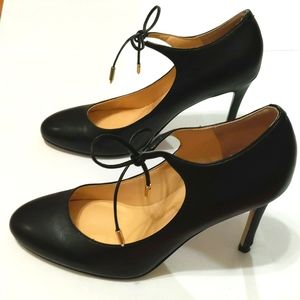 Ivanka Trump Classic Black Stilettos with Laces -- 8M